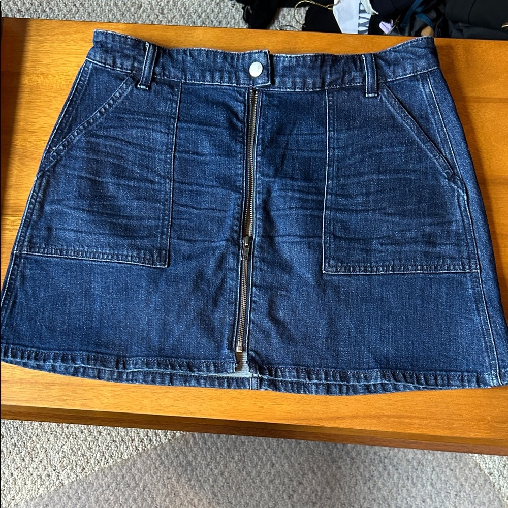 Madewell Dark Blue Denim Mini Skirt
